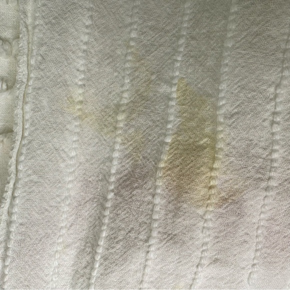 Vintage Chenille Bedspread, Queen/Full Size White Off White Pastel Floral Design - Picture 14 of 16